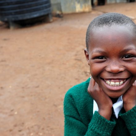 Young girl with big smile